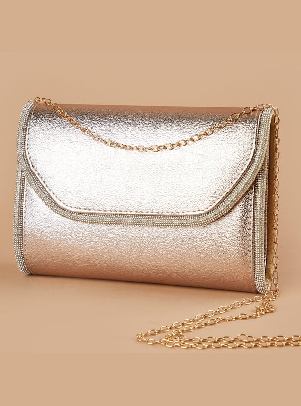 CODE Embellished Envelope Clutch