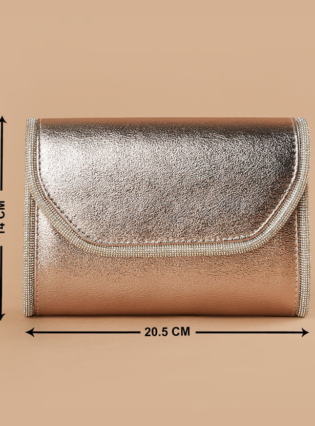 CODE Embellished Envelope Clutch