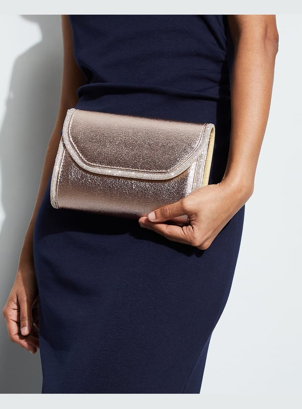 CODE Embellished Envelope Clutch
