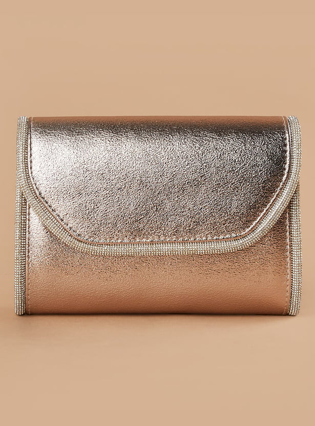 CODE Embellished Envelope Clutch