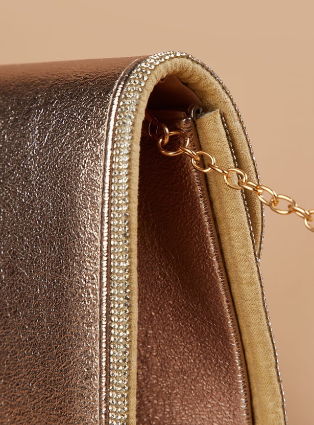 CODE Embellished Envelope Clutch