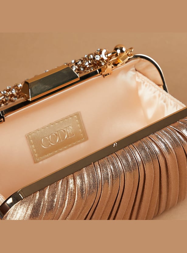 CODE Pleated Box Clutch