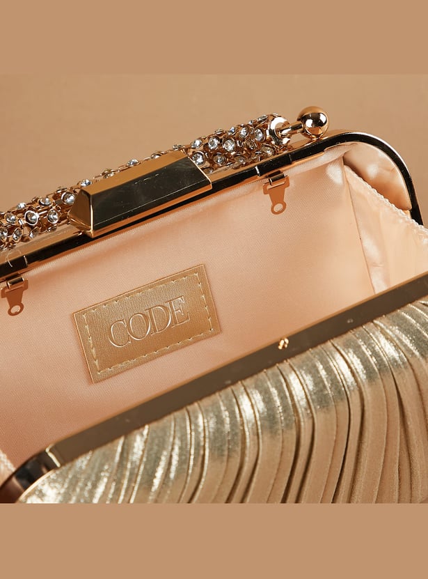 CODE Pleated Box Clutch