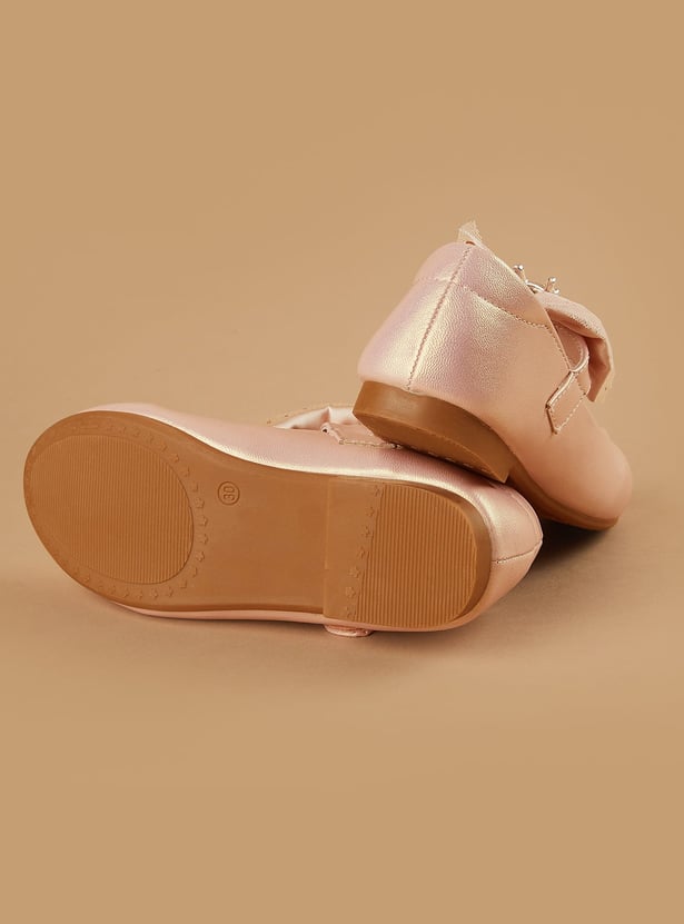 FAME FOREVER Girls Bow Detail Ballerinas