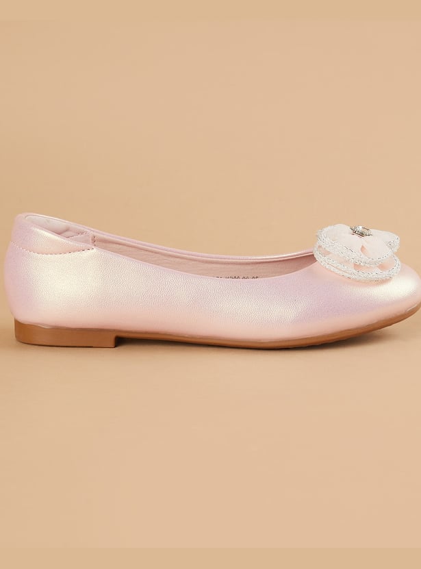 FAME FOREVER Bow Applique Ballerinas