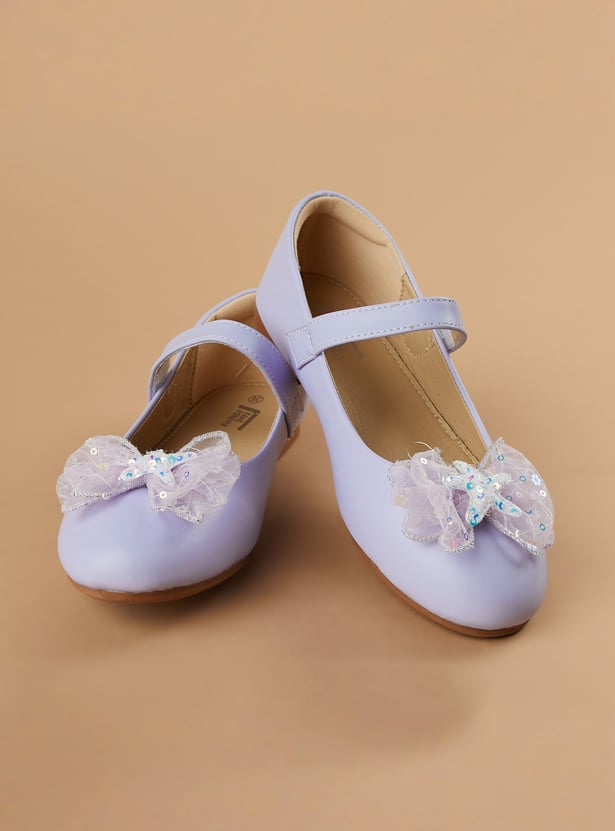 FAME FOREVER Bow-Detailed Ballerinas