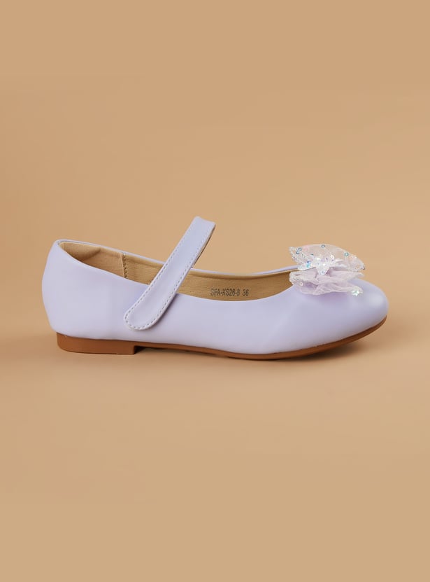 FAME FOREVER Bow-Detailed Ballerinas