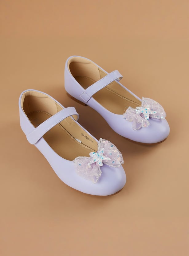 FAME FOREVER Bow-Detailed Ballerinas