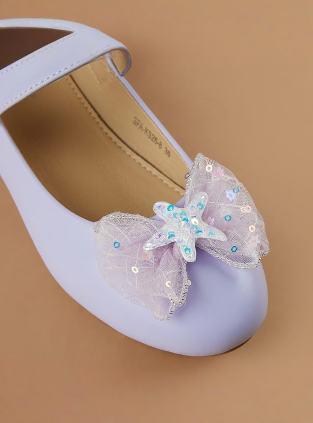 FAME FOREVER Bow-Detailed Ballerinas