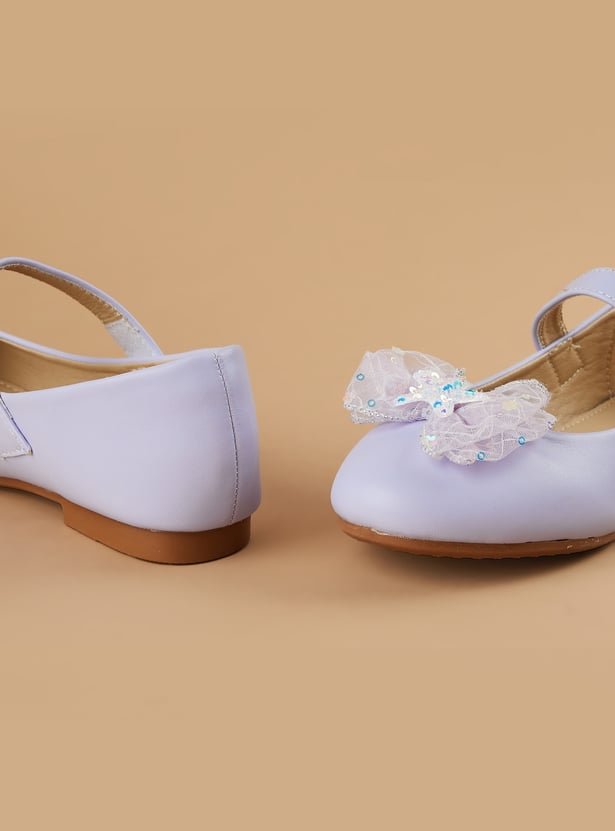 FAME FOREVER Bow-Detailed Ballerinas