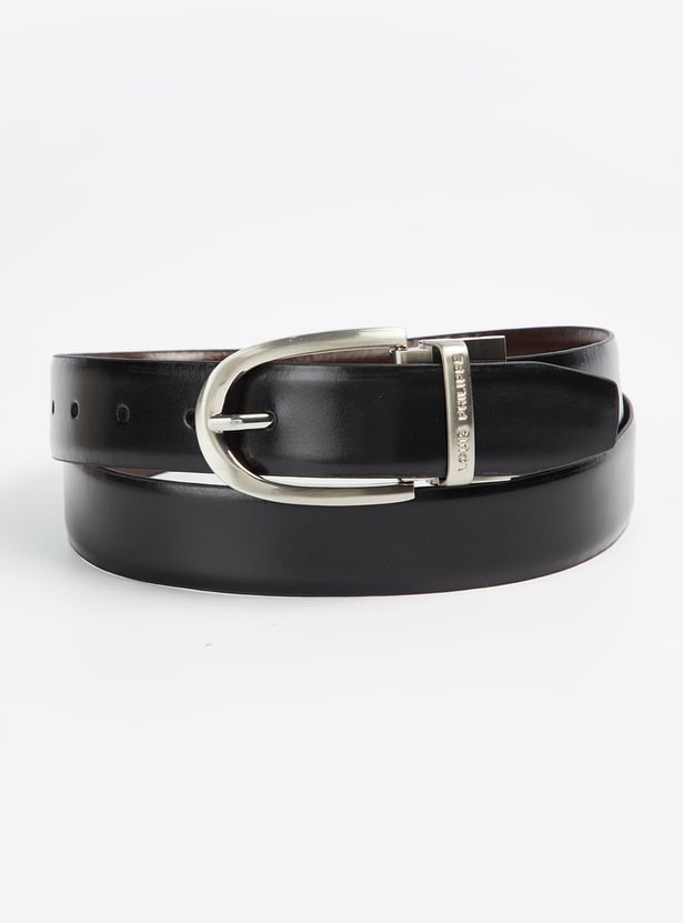 LOUIS PHILIPPE Solid Leather Belt