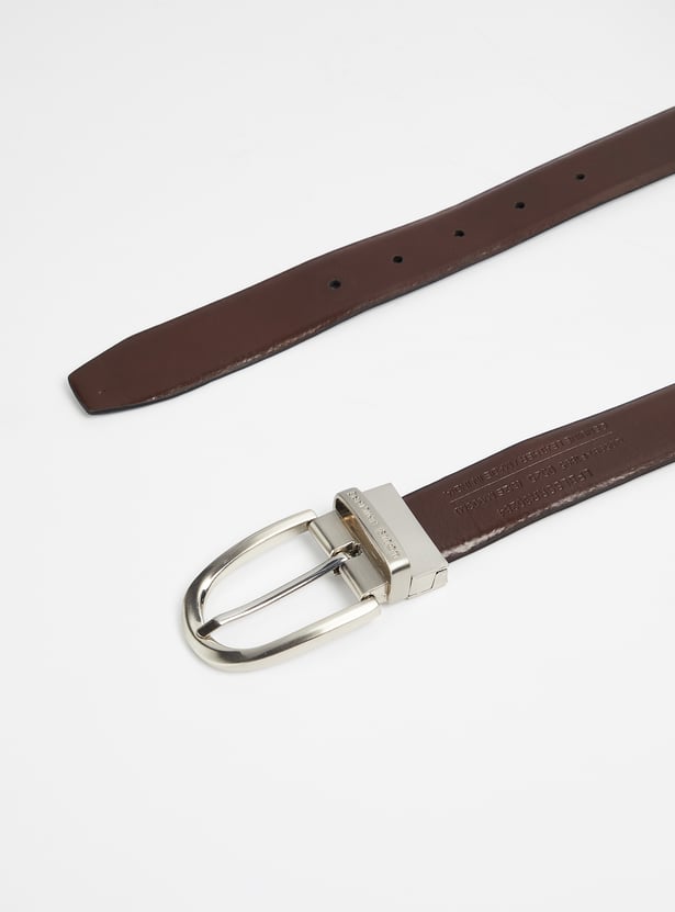 LOUIS PHILIPPE Solid Leather Belt