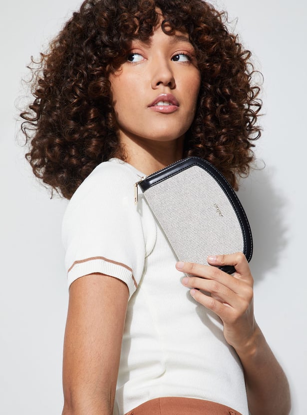 GINGER Woven Zip-Around Wallet