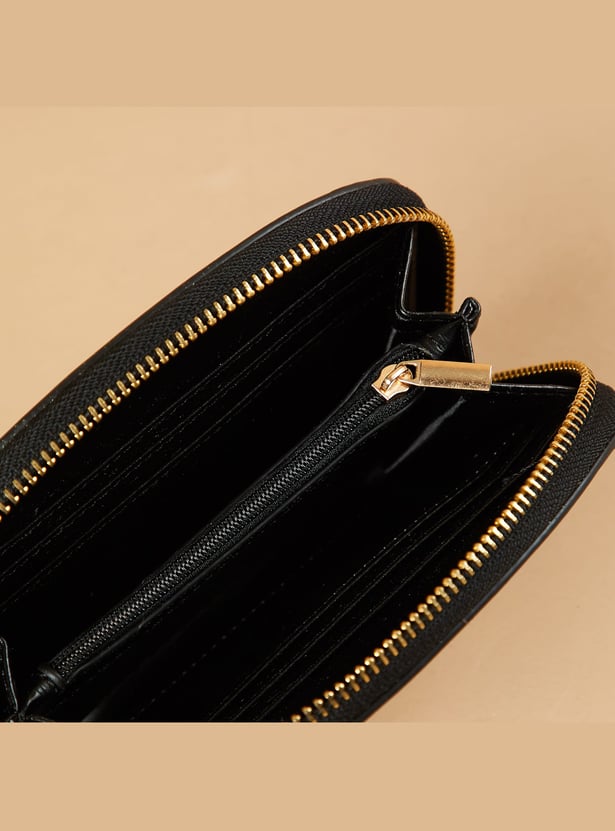 GINGER Woven Zip-Around Wallet