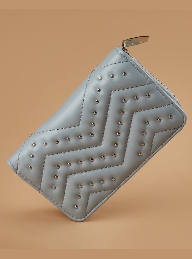 GINGER Embellished Zip-Around Wallet
