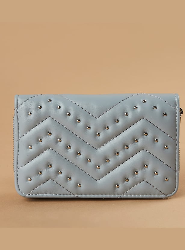 GINGER Embellished Zip-Around Wallet