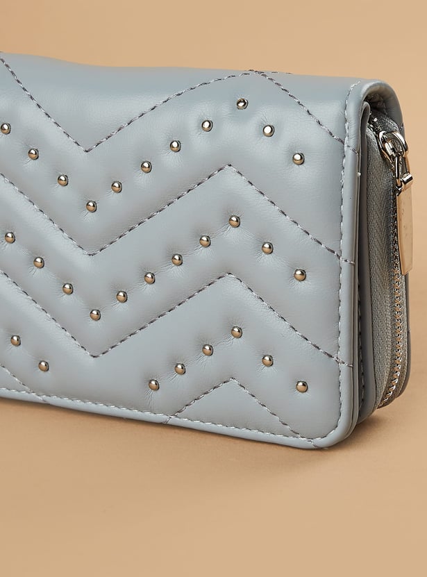 GINGER Embellished Zip-Around Wallet