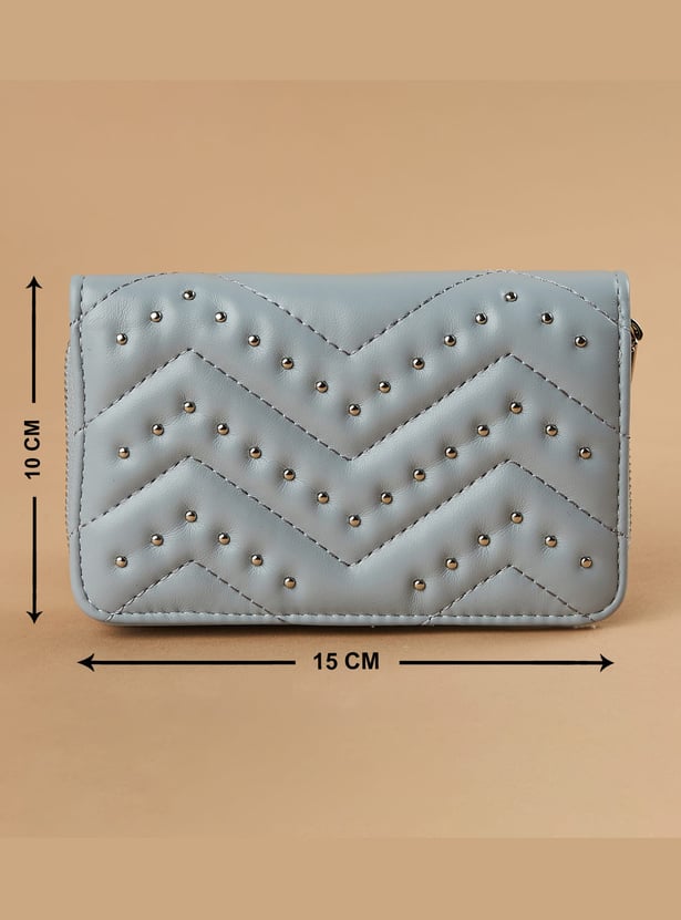 GINGER Embellished Zip-Around Wallet