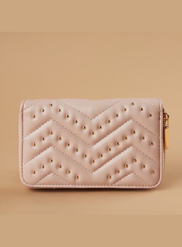 GINGER Embellished Zip-Around Wallet