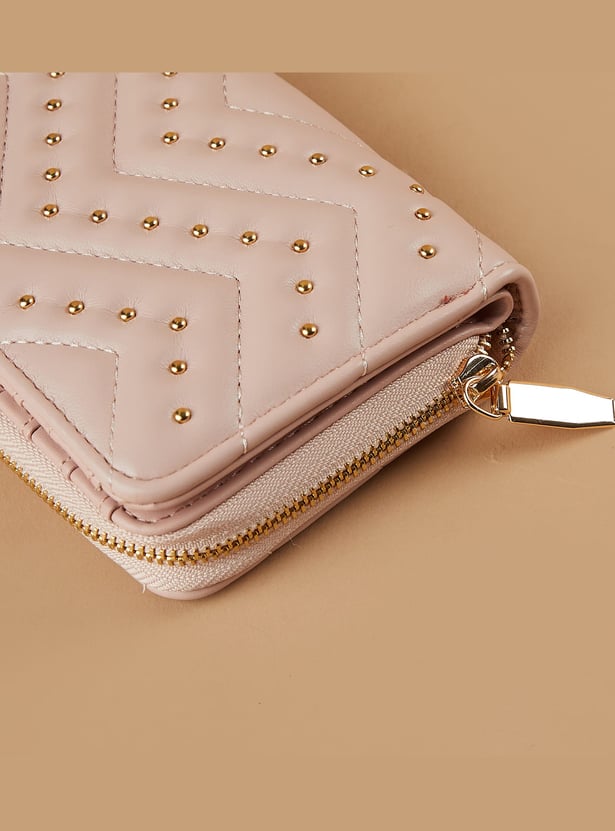 GINGER Embellished Zip-Around Wallet