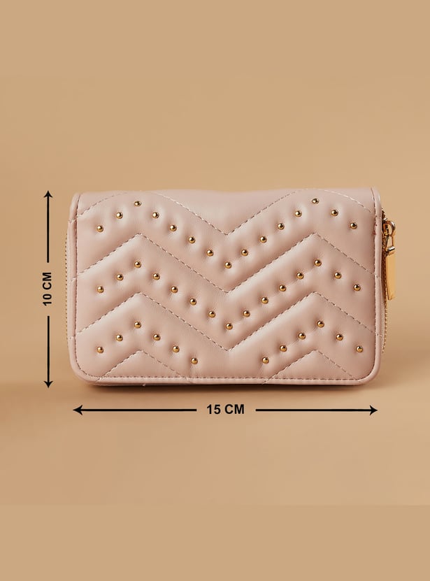 GINGER Embellished Zip-Around Wallet
