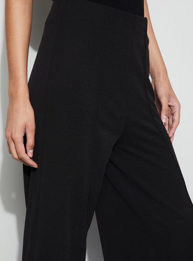 CODE Pintuck Wide-Leg Trousers