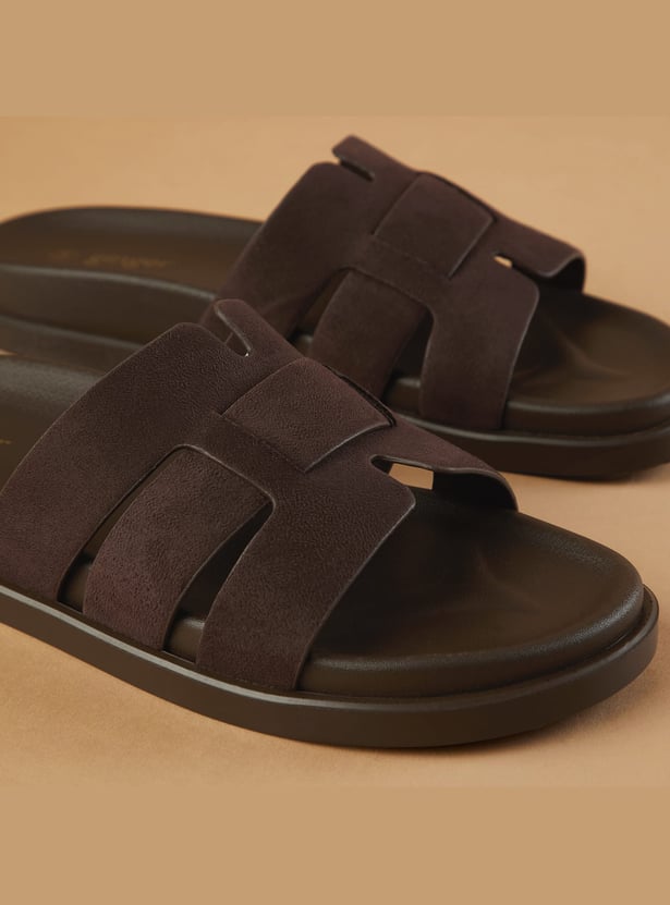GINGER Solid Open Toe Flats