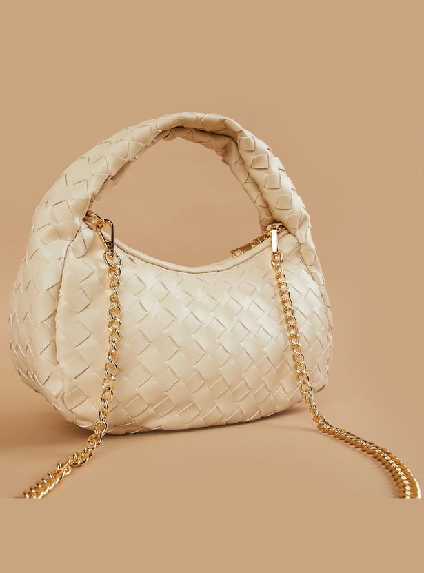 GINGER Basket Weave Handheld Bag