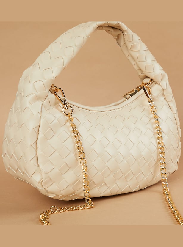 GINGER Basket Weave Handheld Bag