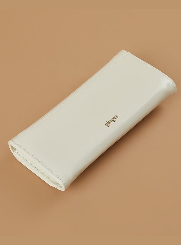 GINGER Croc Embossed Flap Wallet