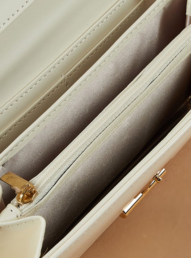 GINGER Croc Embossed Flap Wallet