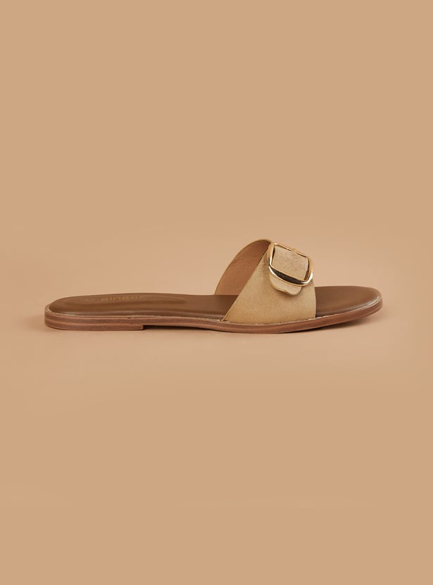 GINGER Buckle Accent Flats