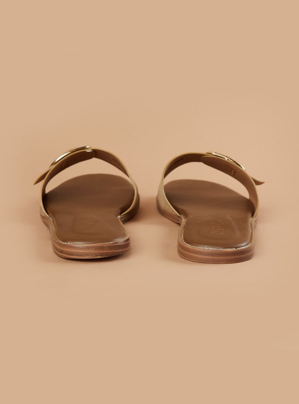 GINGER Buckle Accent Flats