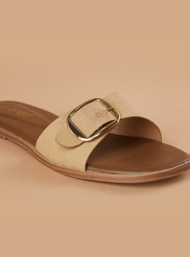 GINGER Buckle Accent Flats