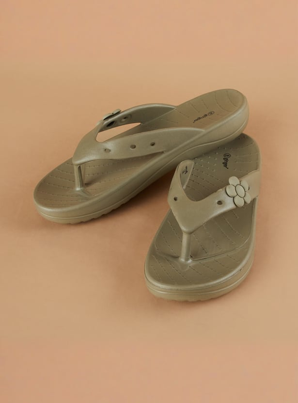 GINGER Applique Flip-Flops