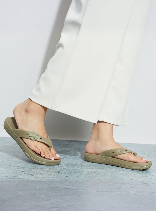 GINGER Applique Flip-Flops