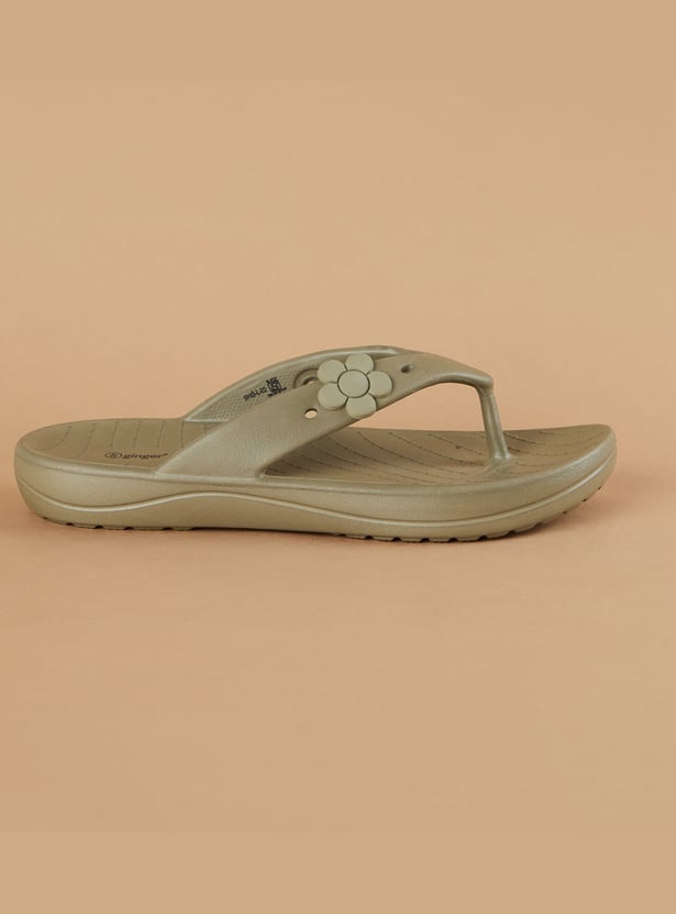 GINGER Applique Flip-Flops