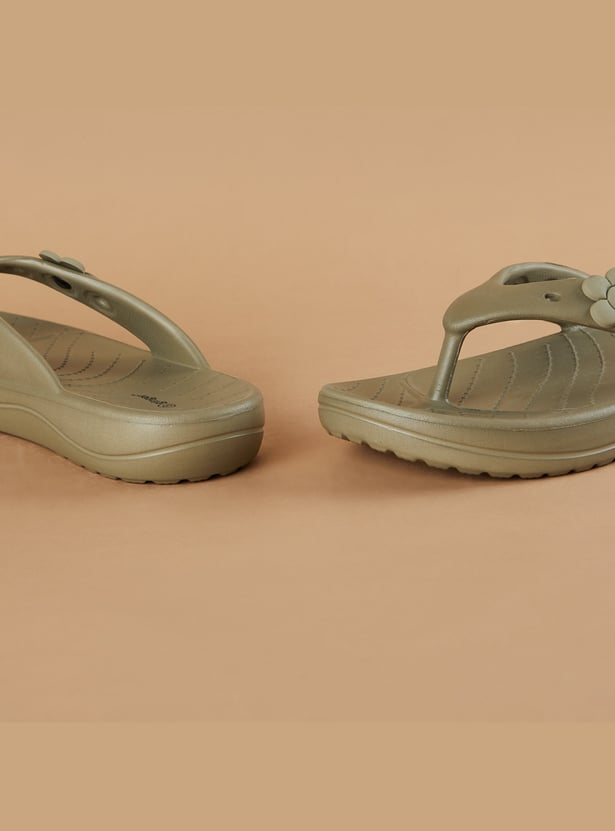 GINGER Applique Flip-Flops
