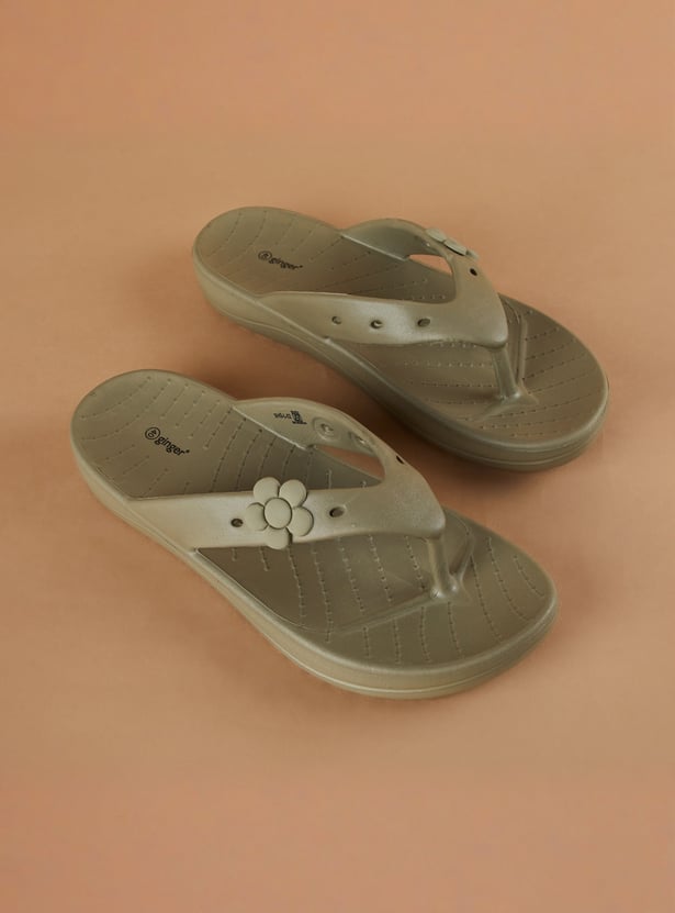 GINGER Applique Flip-Flops