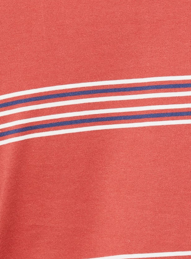 FAHRENHEIT Striped Polo T-shirt