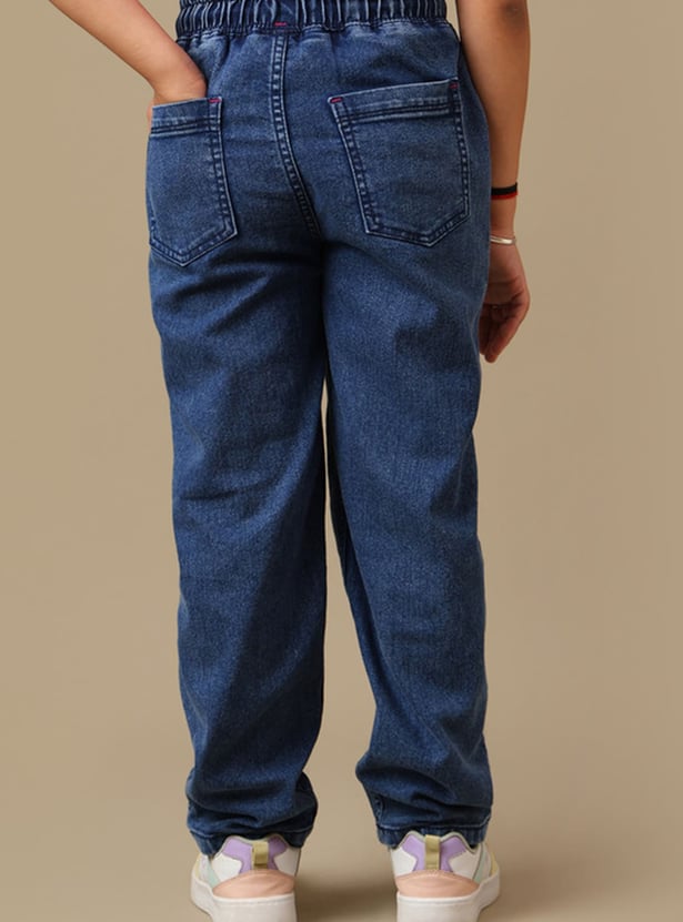 KIDSVILLE Girls Printed Jeans