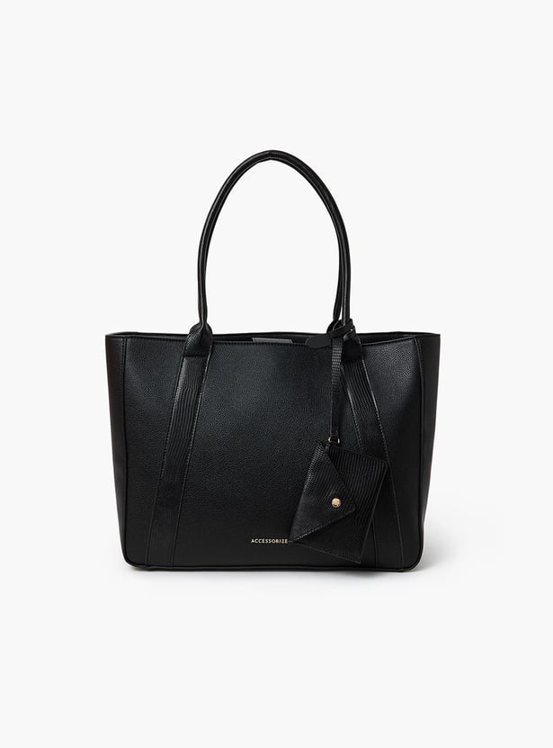 ACCESSORIZE LONDON Textured Laptop Bag with Pouch