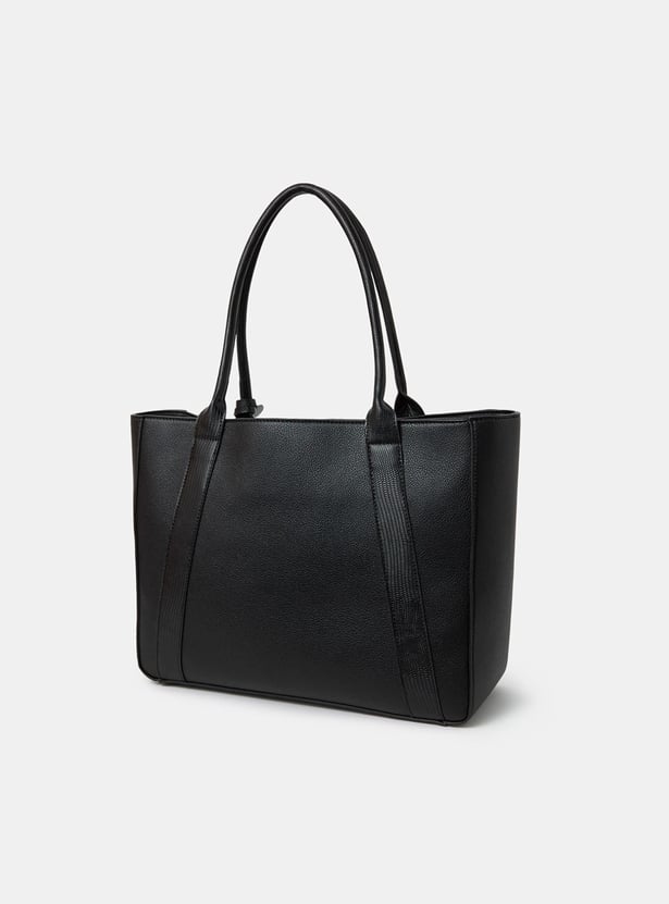 ACCESSORIZE LONDON Textured Laptop Bag with Pouch