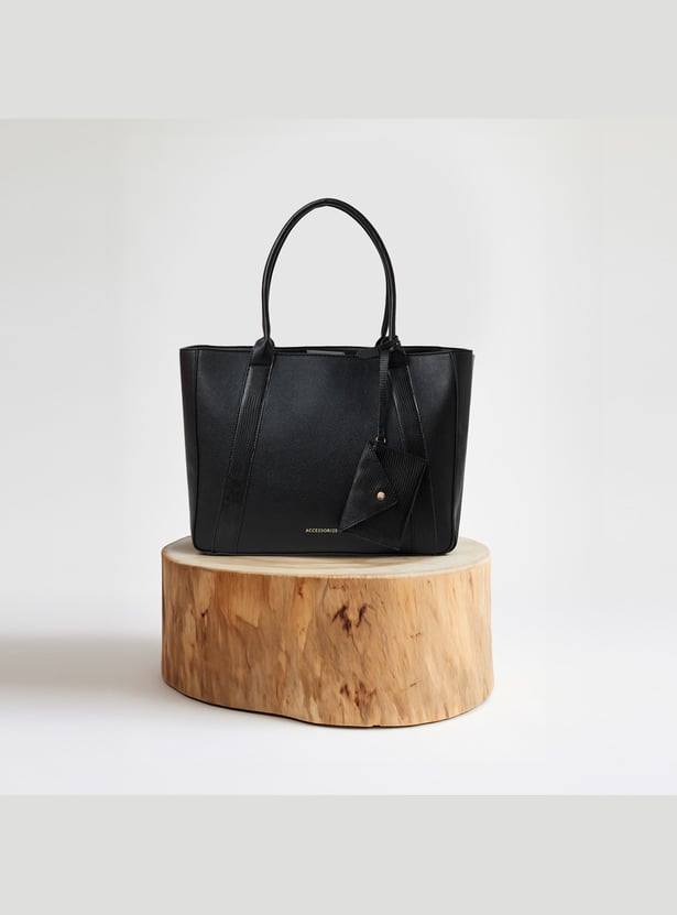 ACCESSORIZE LONDON Textured Laptop Bag with Pouch
