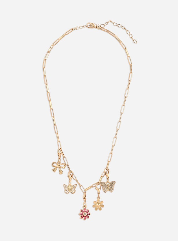 TONIQ Embellished Charm Necklace