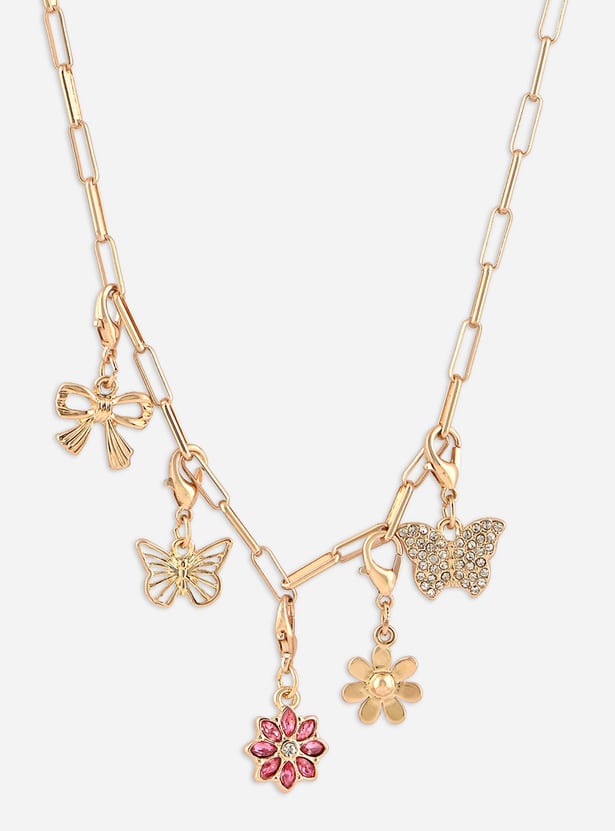 TONIQ Embellished Charm Necklace