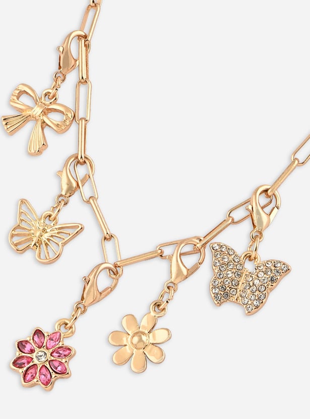 TONIQ Embellished Charm Necklace