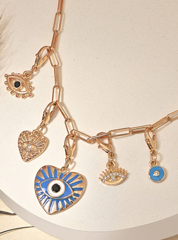 TONIQ Evil Eye Charm Necklace