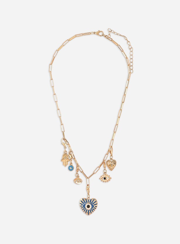 TONIQ Evil Eye Charm Necklace