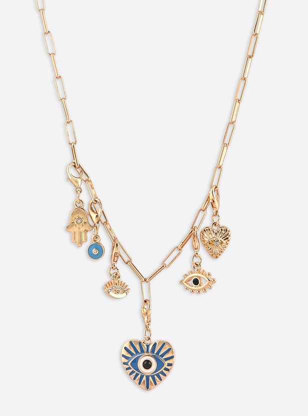 TONIQ Evil Eye Charm Necklace